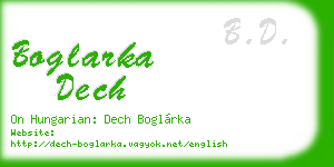 boglarka dech business card